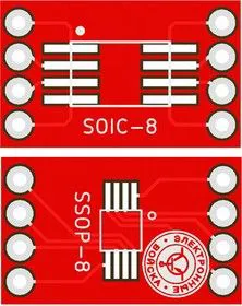 Печатная плата SOIC_SSOP_8, Двухсторонняя печатная плата с разводкой