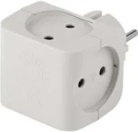 Разветвитель 4-м SP-4-W без заземл. (10/60/2880) бел. ЭРА Б0005103