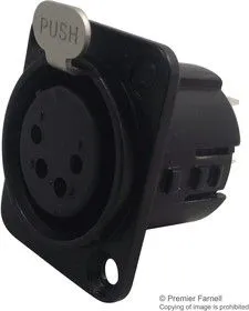 718-0400, Аудио разъем XLR, 4 контакт(-ов), Гнездо, Монтаж в Панель, Контакты с Покрытием из Серебра