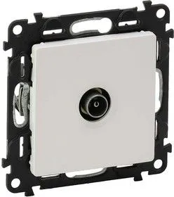 Механизм розетки TV Valena Life с топологией звезда 0-2400МГц с лицевой панелью бел. Leg 753451