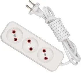 Удлинитель 3х2м без заземл. 10А IP20 Lezard 720-0302-303