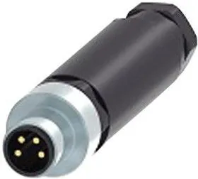 1-2120954-1, SENSOR CONNECTOR, M8, PLUG, 4POS, CABLE