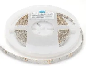 00-04 Светодиодная лента, 12В, 4,8Вт/м, smd3528, 60д/м, IP65, ширина подложки 8мм, красный