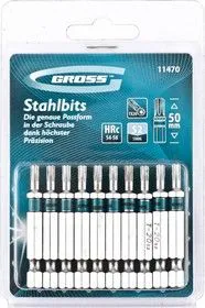 11470, Набор бит TORX 20х50, сталь S2, 10 шт.