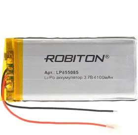 LP855085, Аккумулятор литий-полимерный (Li-Pol) 4100мАч 3.7В, с защитой