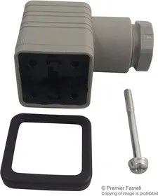 GDM3011.GREY, Прямоугольный разъем питания, 3+E, 3 контакт(-ов), Монтаж на Кабель, Винт, Гнездо