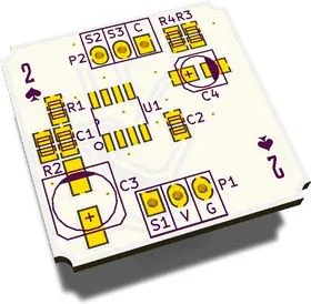 Печатная плата TM2Pv2, Печатная плата с разводкой, FR4 25.8016х28.8мм (1.5мм, 18мкм)