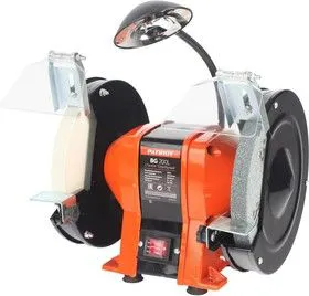 Станок точильный PATRIOT BG 200L 350 Вт, 2950 об/мин, Посадочный д.: 16 мм, 200 х 20 мм, А36, А60