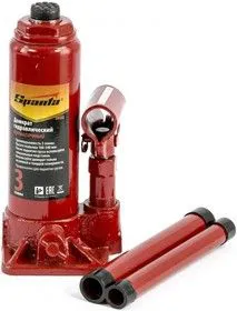 50322, Домкрат гидравлический бутылочный, 3т, h подъема 180-340 мм