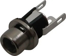 DS-026N, Гнездо питания на панель 2,1х5,5без резьбы