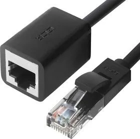 GCR-ELNC616-3.0m, Удлинитель патч-корда UTP cat6, RJ45 вилка - RJ45 гнездо, 3м, черный