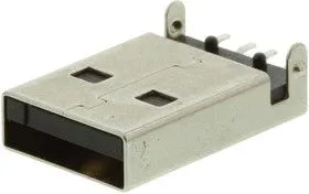 MC32605, Разъем USB, USB Типа A, USB 2.0, Штекер, 4 вывод(-ов), Поверхностный Монтаж, Вертикальный