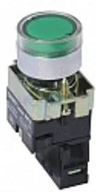 NP2-BW3361 230V LED, Кнопка без фиксации зеленая с подсветкой ON-(OFF)