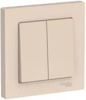 Выключатель 2-кл. ATLAS DESIGN (сх.5) 10АХ в сборе беж. SchE ATN000252