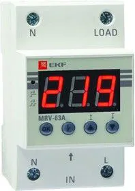 Реле напряжения с дисплеем MRV 63А PROxima EKF MRV-63A