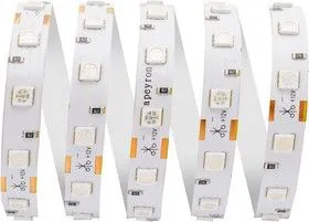 00-49 Светодиодная лента, 12В, 14,4Вт/м, smd5050, 60д/м, IP20, ширина подложки 10мм, зеленый