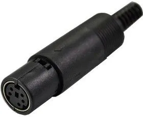 KLS1-294-F-05-B, Разъем mini DIN 5 pin гн пластик на кабель