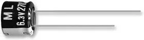 16ML100MEFC6.3X7, Электролитический конденсатор, миниатюрный, 100 мкФ, 16 В, Серия ML, 20%, Радиальные Выводы