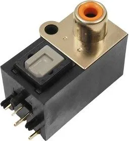 FCR684206R, Оптоволоконный разъем, TosLink, Корпус из PBT (Полибутилентерефталата)