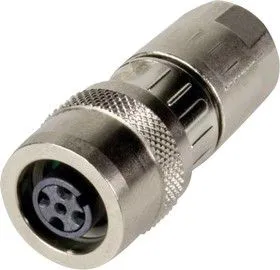 21033822401, Разъем Кабеля, M12 Slim Design HARAX Series, M12, Female, 4 Positions, IDC / IDT Гнездовой