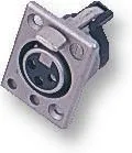 702-0400, Аудио разъем XLR, 4 контакт(-ов), Гнездо, Монтаж в Панель, Контакты с Покрытием из Серебра