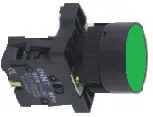 NP2-EA31, Кнопка без фиксации зеленая OFF-(ON) пласт.