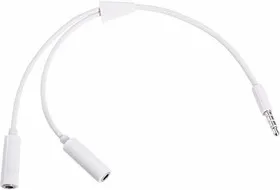 18-1100, Аудиоразветвитель штекер 3,5 мм на 2 по 3,5 мм белый