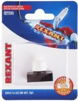 06-0313-A, Выключатель-кнопка 250V 2А (2с) ON-OFF белый (PBS-17A) (для настольной лампы) (в упак. 1шт