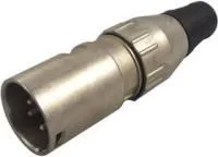 701-0500, Аудио разъем XLR, 5 контакт(-ов), Штекер, Монтаж на Кабель, Контакты с Покрытием из Серебра