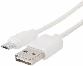 18-0111, USB кабель microUSB с 2-х сторонним разъемом 1М белый