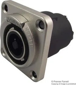 NLT4FP, Аудио разъем динамика/колонки, Серия speakON STX, 4 Контакта, Гнездо, Монтаж на Шасси