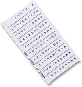 023103024, Маркеры, 1-100, белые, идентификация, 5мм x 10мм, упаковка из 100