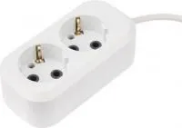 11-2415, Удлинитель 2 гнезда 10 м 3х0,75 мм с/з PREMIUM белый