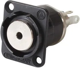 EH35MMSSCB, 3.5mm 3-Conductor Stereo Jack Black with Solder Contacts and 4-40 Screws