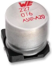 865250342004, SMD электролитический конденсатор, Radial Can - SMD, 22 мкФ, 16 В, Серия WCAP-ASNP