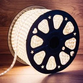 142-702, LED лента 220 В, 6.5x13 мм, IP67, SMD 5730, 60 LED/m, цвет свечения теплый белый, 100 м
