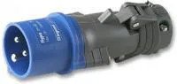 52042, Разъем Pin & Sleeve, 16 А, 220 В, Монтаж на Кабель, Штекер, 2P+E, Синий