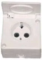 Розетка 1-м ОП с заземл. IP44 бел. БЕЛТИЗ РА 16-005