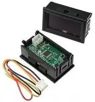 98510, Вольтметр 0-33,000VDC, красный, (45x26mm)