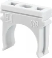 28-0125, Крепеж-клипса для труб, 25 мм, серый, 100 шт./уп.