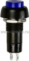 PB-10BBU кнопка без фикс. 250В 1А син. (SPA-101B6,PSW6D), Кнопка без фикс. 250В 1А син. (SPA-101B6,PSW6D)