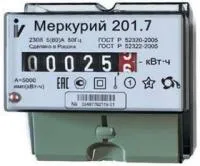 Счетчик Меркурий 201.7 1ф 5-60А 1 класс точн. 1 тариф. мех. табло DIN-рейка Инкотекс 32680
