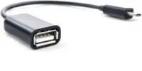 PL1372, Кабель OTG Micro USB вилка-USB A розетка, 0,15м