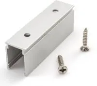 09-46 Алюминиевый держатель для одноцветного одностороннего светодиодного неона (10.5*18.5мм), арт. 10-71/72/73/74/75, 50*12,5*17,8 мм.