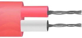 XF-1289-FAR, Thermocouple Extension Cable, PVC, Insulated, Flat Pair, Type NX, 7/0.2 mm, Pink, 50 m