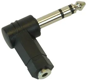 PS000139, Аудио адаптер, Right Angle, Стерео Штекер - 6.35мм, Mono Receptacle - 3.5mm
