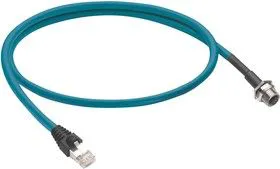 0985 806 104/0.5M, SENSOR CORD, M12 RCPT-RJ45 PLUG, 19.7