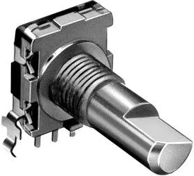 EC11B15202AA, Инкрементный поворотный энкодер, металлический вал, 11мм, горизонтальный, 30 положений, 15 импульсов