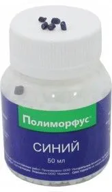 Полиморфус 50г синий, Пластик для моделирования (Полиморфус 50г + синий краситель 0.5г)