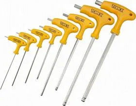 35D967, Ключи шестигранные HEX с Т-образной ручкой, набор 8 шт.